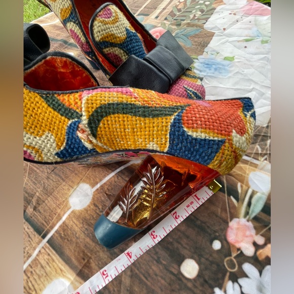 Irregular Choice Red and Orange Heels with Vibrant Design - Picture 16 of 16